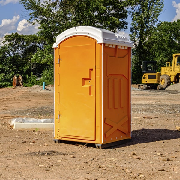 can i customize the exterior of the portable toilets with my event logo or branding in Crossville Alabama